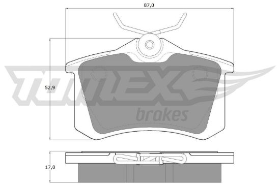 Obrázok Sada brzdových platničiek kotúčovej brzdy TOMEX Brakes  TX10781